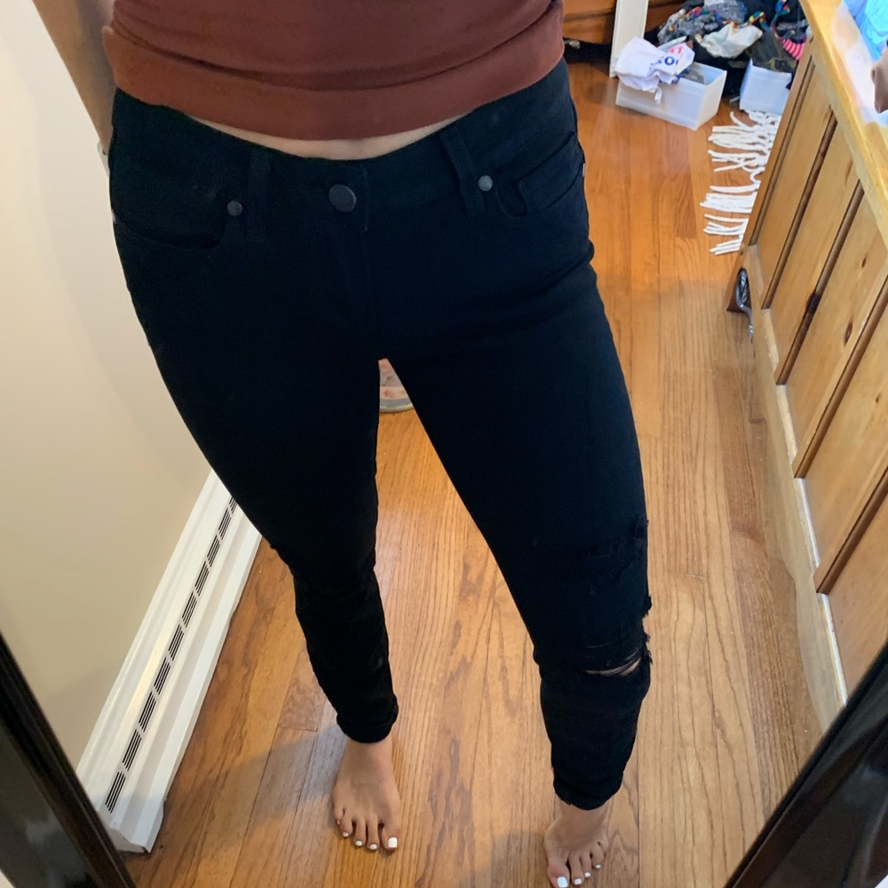Paige Black Ripped Jeans